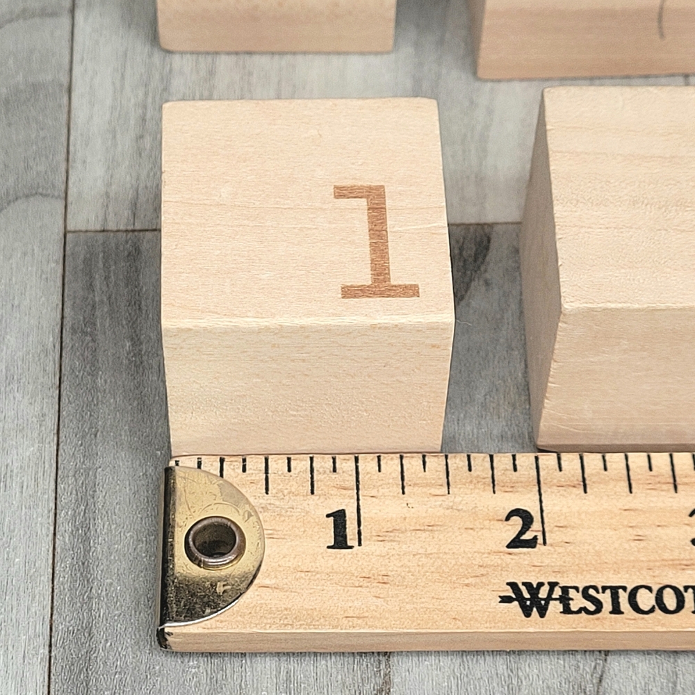 Wooden Building Blocks 28 Piece LOT - with Marked Measurements - Loose Parts - Picture 5 of 9
